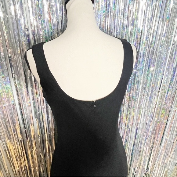 Watters & Watters Vintage Black Silk Black Tie Gown Formal Size 4 - Picture 9 of 10